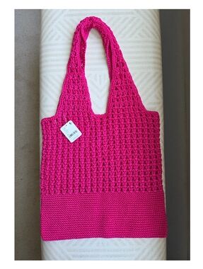 NWT Free People Sarasota Crochet Tote -Azalea